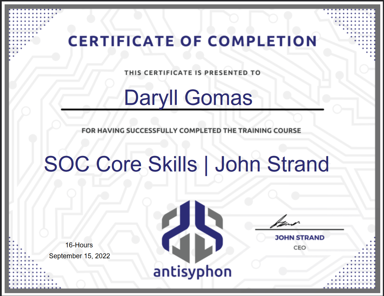 SOC Core Skills