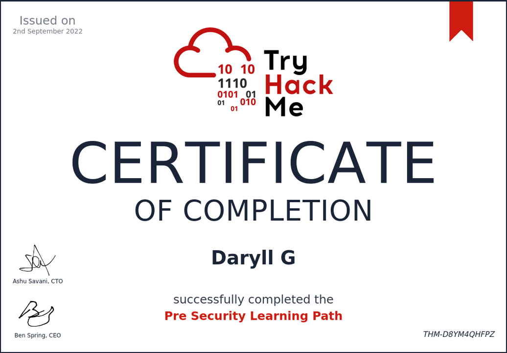 Pre-Security Certification